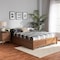 Baxton Studio Yara ModernWalnut Brown Finished Wood King Size 4-Drawer Platform Storage Bed Frame 196-11509-ZORO - alternate 1